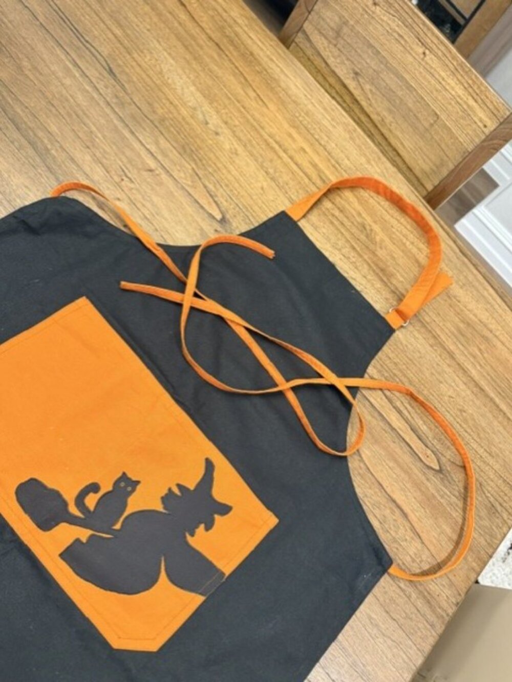 Halloween Witch & Black Cat Bib Apron - Picture 5 of 7